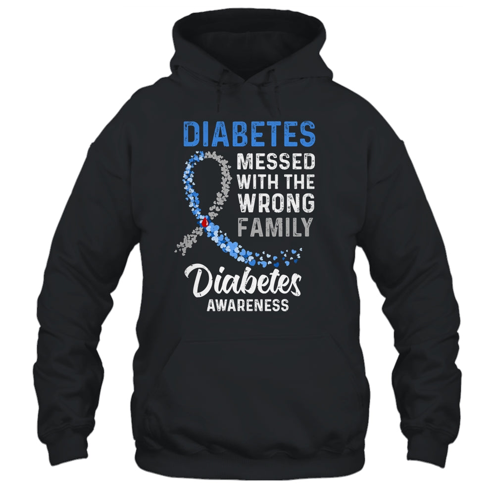 Diabetes Awareness Messed With The Wrong Family Support T-Shirt & Hoodie | Teecentury.com