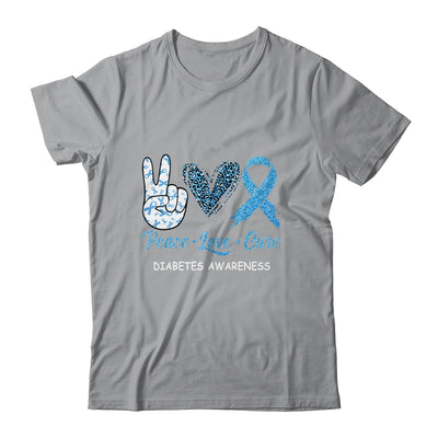 Diabetes Awareness Peace Love Cure Leopard T-Shirt & Hoodie | Teecentury.com