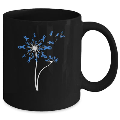 Diabetes Colon Cancer Awareness Dandelion Blue Ribbon Mug Coffee Mug | Teecentury.com