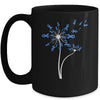 Diabetes Colon Cancer Awareness Dandelion Blue Ribbon Mug Coffee Mug | Teecentury.com