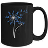 Diabetes Colon Cancer Awareness Dandelion Blue Ribbon Mug Coffee Mug | Teecentury.com