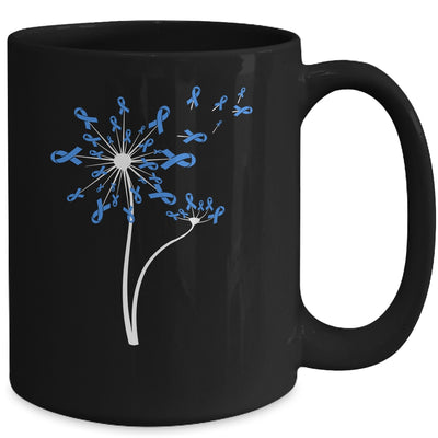 Diabetes Colon Cancer Awareness Dandelion Blue Ribbon Mug Coffee Mug | Teecentury.com