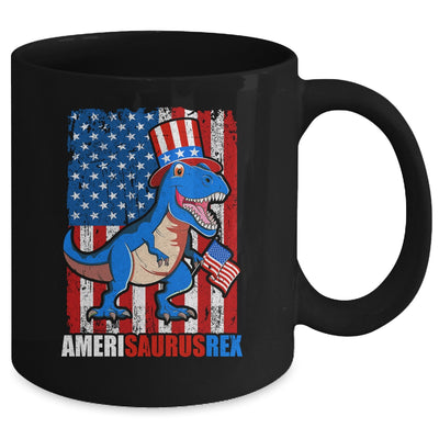 Dinosaur 4th of July Kids Boys Men Amerisaurus T Rex Funny Mug | teecentury