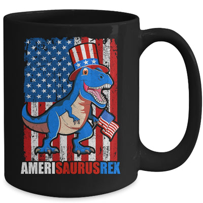 Dinosaur 4th of July Kids Boys Men Amerisaurus T Rex Funny Mug | teecentury