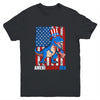 Dinosaur 4th of July Kids Boys Men Amerisaurus T Rex Funny Youth Shirt | teecentury