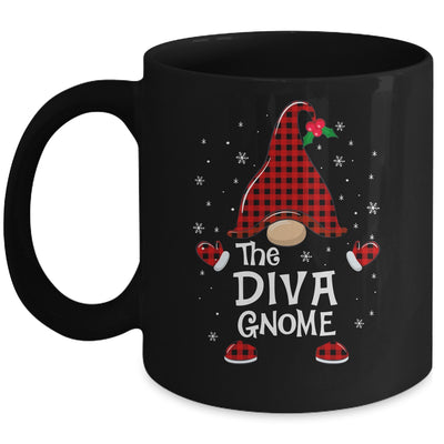 Diva Gnome Buffalo Plaid Matching Christmas Pajama Gift Mug Coffee Mug | Teecentury.com