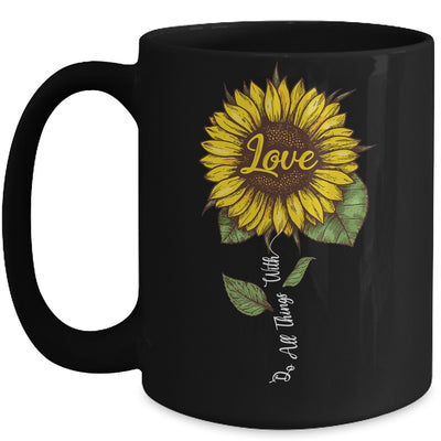 Do All Things With Love Sunflower For Women Mug Coffee Mug | Teecentury.com