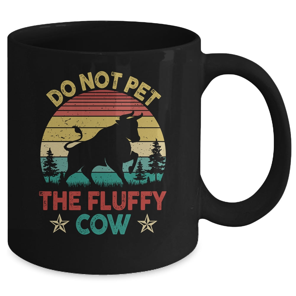 Do Not Pet The Fluffy Cows Bison Retro Vintage Mug | teecentury