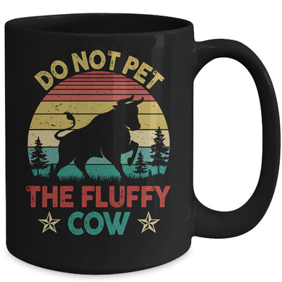 Do Not Pet The Fluffy Cows Bison Retro Vintage Mug | teecentury