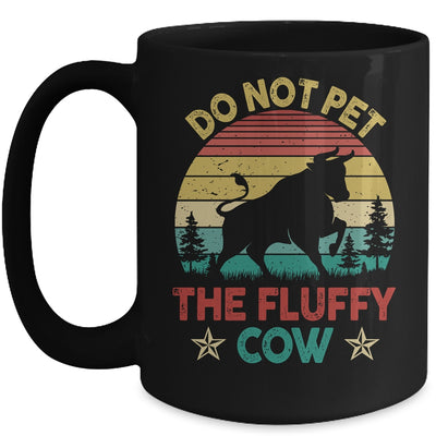 Do Not Pet The Fluffy Cows Bison Retro Vintage Mug | teecentury