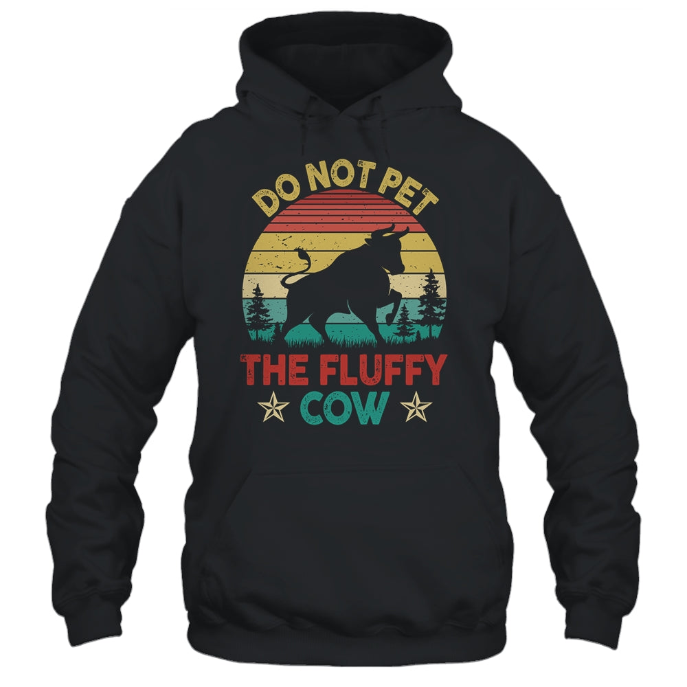 Do Not Pet The Fluffy Cows Bison Retro Vintage Shirt & Hoodie | teecentury