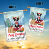 Dog Boston Terrier Christmas Flag Merry Christmas and Happy New Year Welcome Gift for Dog Lovers Flag | Teecentury.com