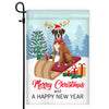 Dog Boxer Christmas Flag Merry Christmas and Happy New Year Welcome Gift for Dog Lovers Flag | Teecentury.com
