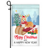 Dog Corgi Christmas Flag Merry Christmas and Happy New Year Welcome Gift for Dog Lovers Flag | Teecentury.com