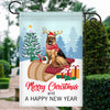 Dog German Shepherd Christmas Flag Merry Christmas and Happy New Year Welcome Gift for Dog Lovers Flag | Teecentury.com