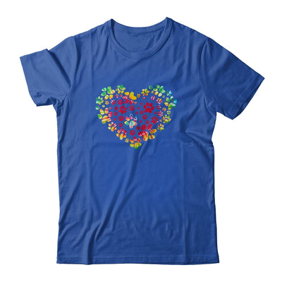 Dog Mom Dad Puppy Love Dogs Paw Print Heart Tie Dye Design T-Shirt & Tank Top | Teecentury.com