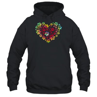 Dog Mom Dad Puppy Love Dogs Paw Print Heart Tie Dye Design T-Shirt & Tank Top | Teecentury.com