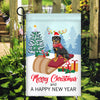 Dog Rottweiler Christmas Flag Merry Christmas and Happy New Year Welcome Gift for Dog Lovers Flag | Teecentury.com