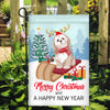 Dog Shih Tzu Christmas Flag Merry Christmas and Happy New Year Welcome Gift for Dog Lovers Flag | Teecentury.com