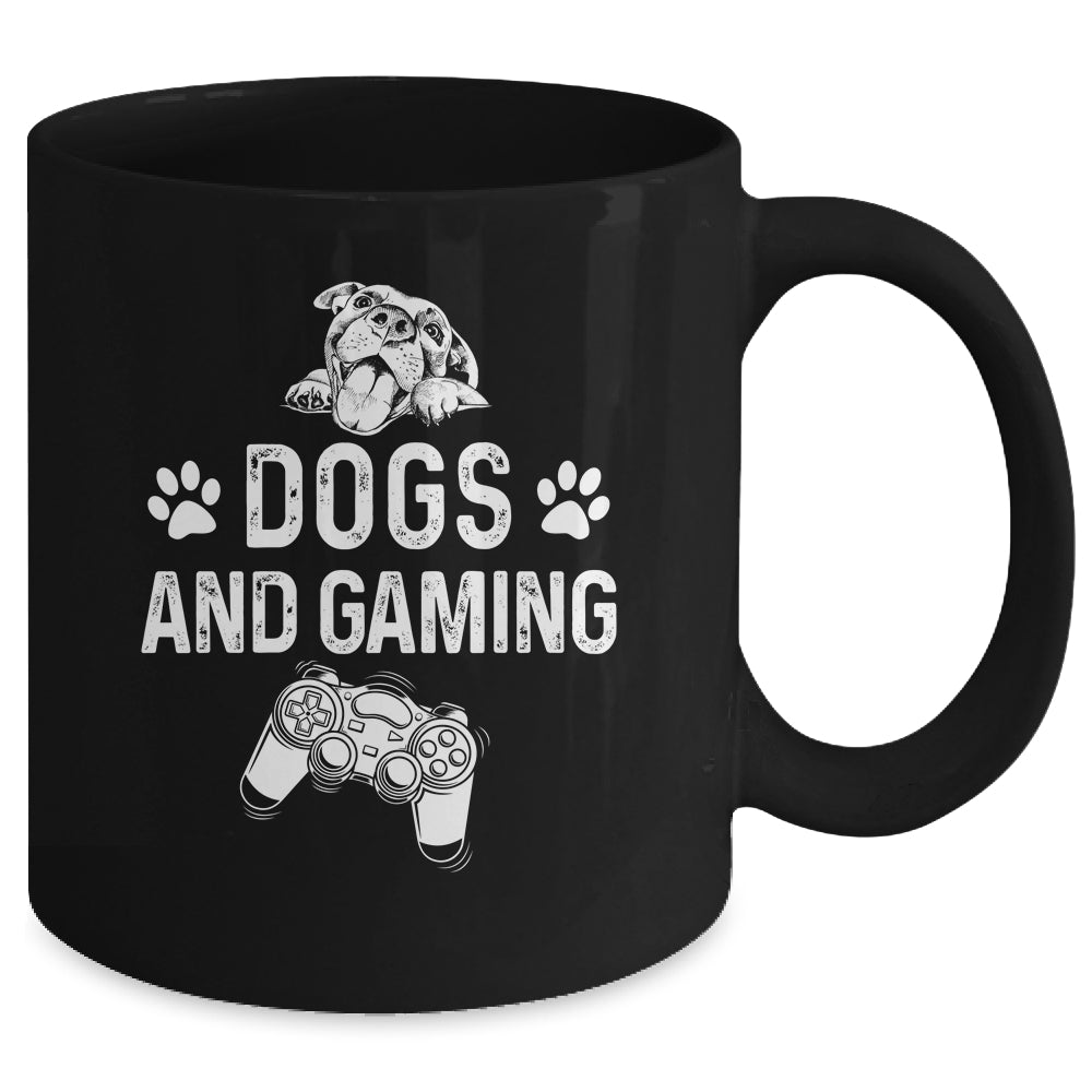 Dogs And Gaming Funny For Gamer Dog Lover Dog Mom Dad Mug | teecentury
