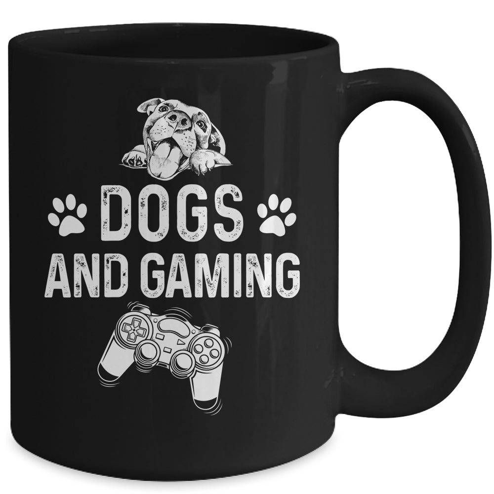 Dogs And Gaming Funny For Gamer Dog Lover Dog Mom Dad Mug | teecentury