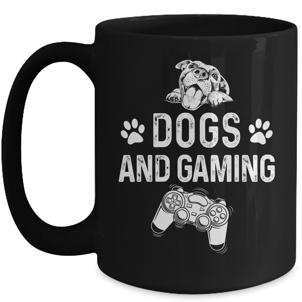 Dogs And Gaming Funny For Gamer Dog Lover Dog Mom Dad Mug | teecentury