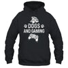 Dogs And Gaming Funny For Gamer Dog Lover Dog Mom Dad Shirt & Hoodie | teecentury