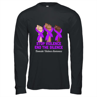 Domestic Violence Awareness Stop Violence End Silence Hand T-Shirt & Hoodie | Teecentury.com