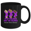 Domestic Violence Awareness Stop Violence End Silence Hand Mug Coffee Mug | Teecentury.com