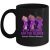 Domestic Violence Awareness Stop Violence End Silence Hand Mug Coffee Mug | Teecentury.com