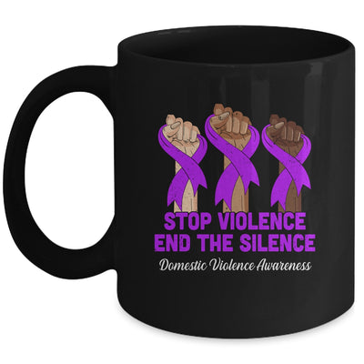 Domestic Violence Awareness Stop Violence End Silence Hand Mug Coffee Mug | Teecentury.com