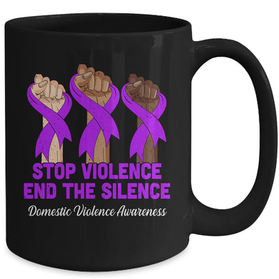 Domestic Violence Awareness Stop Violence End Silence Hand Mug Coffee Mug | Teecentury.com