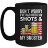 Don't Worry I've Had Both My Shots And Booster Funny Flag Mug | teecentury