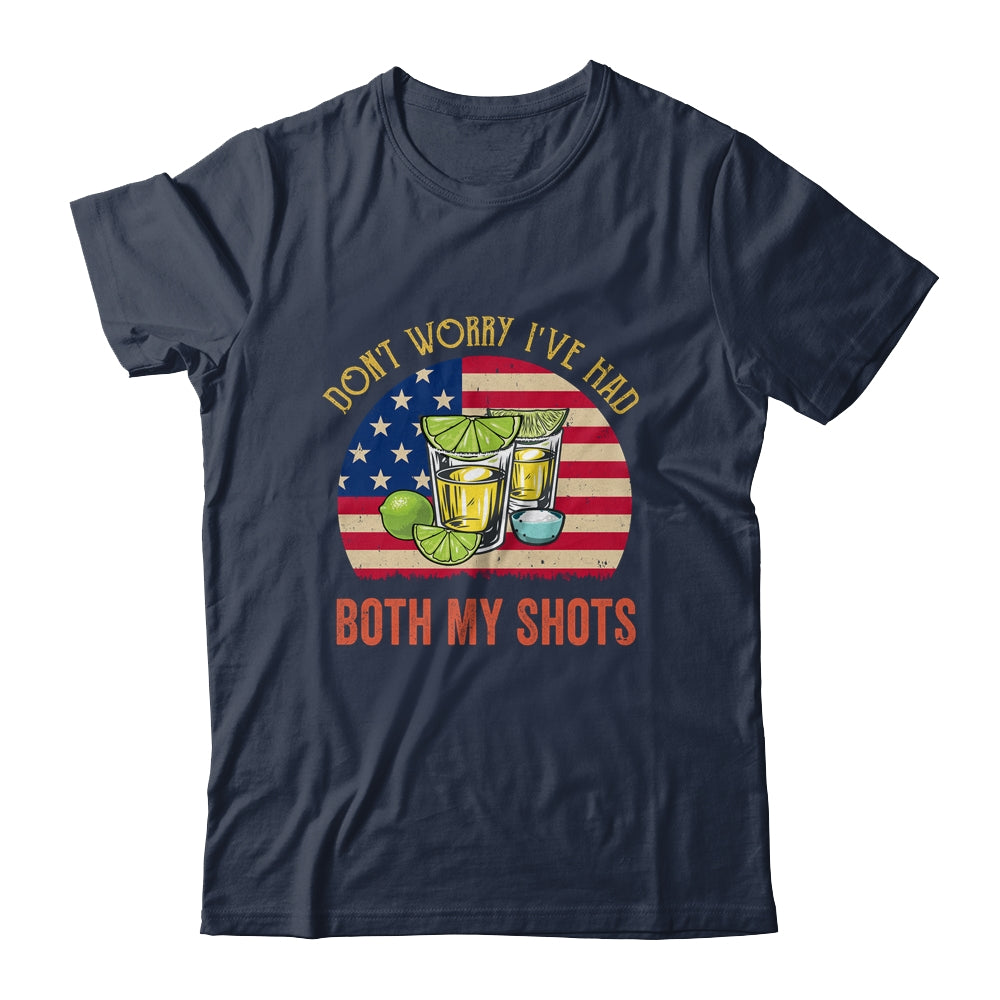 Don't Worry I've Had Both My Shots Funny American Flag T-Shirt & Tank Top | Teecentury.com