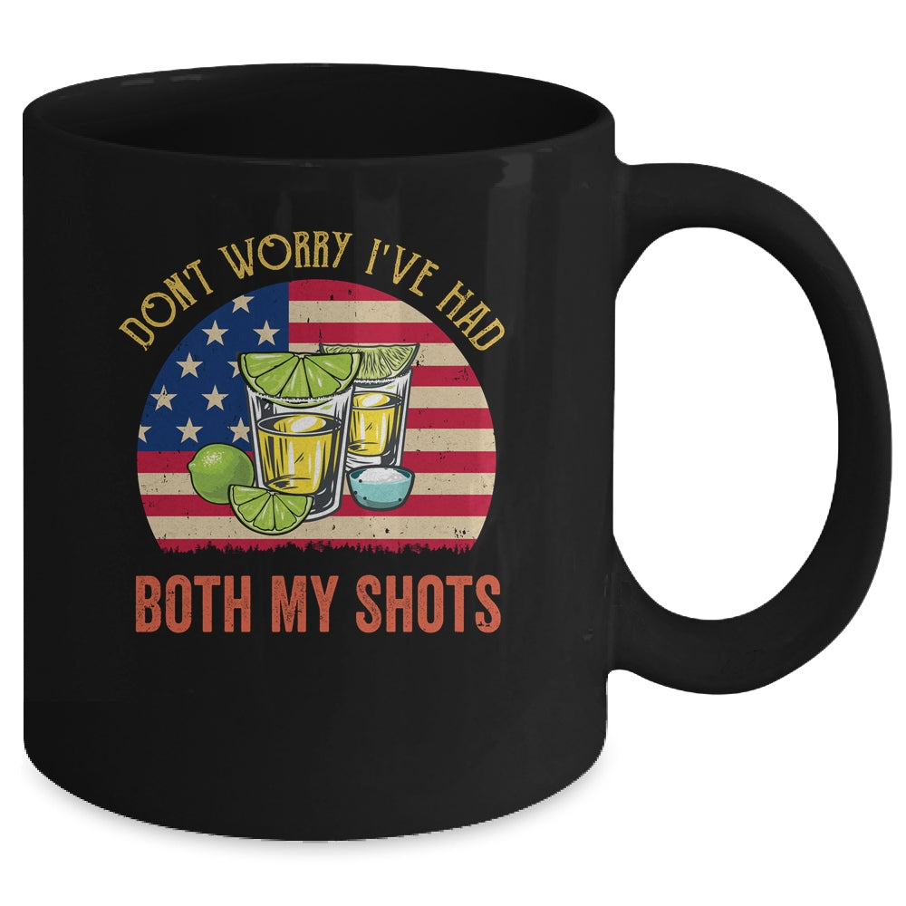 Don't Worry I've Had Both My Shots Funny American Flag Mug Coffee Mug | Teecentury.com