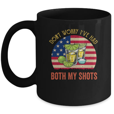 Don't Worry I've Had Both My Shots Funny American Flag Mug Coffee Mug | Teecentury.com