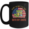 Don't Worry I've Had Both My Shots Funny American Flag Mug Coffee Mug | Teecentury.com