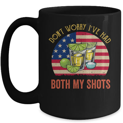 Don't Worry I've Had Both My Shots Funny American Flag Mug Coffee Mug | Teecentury.com