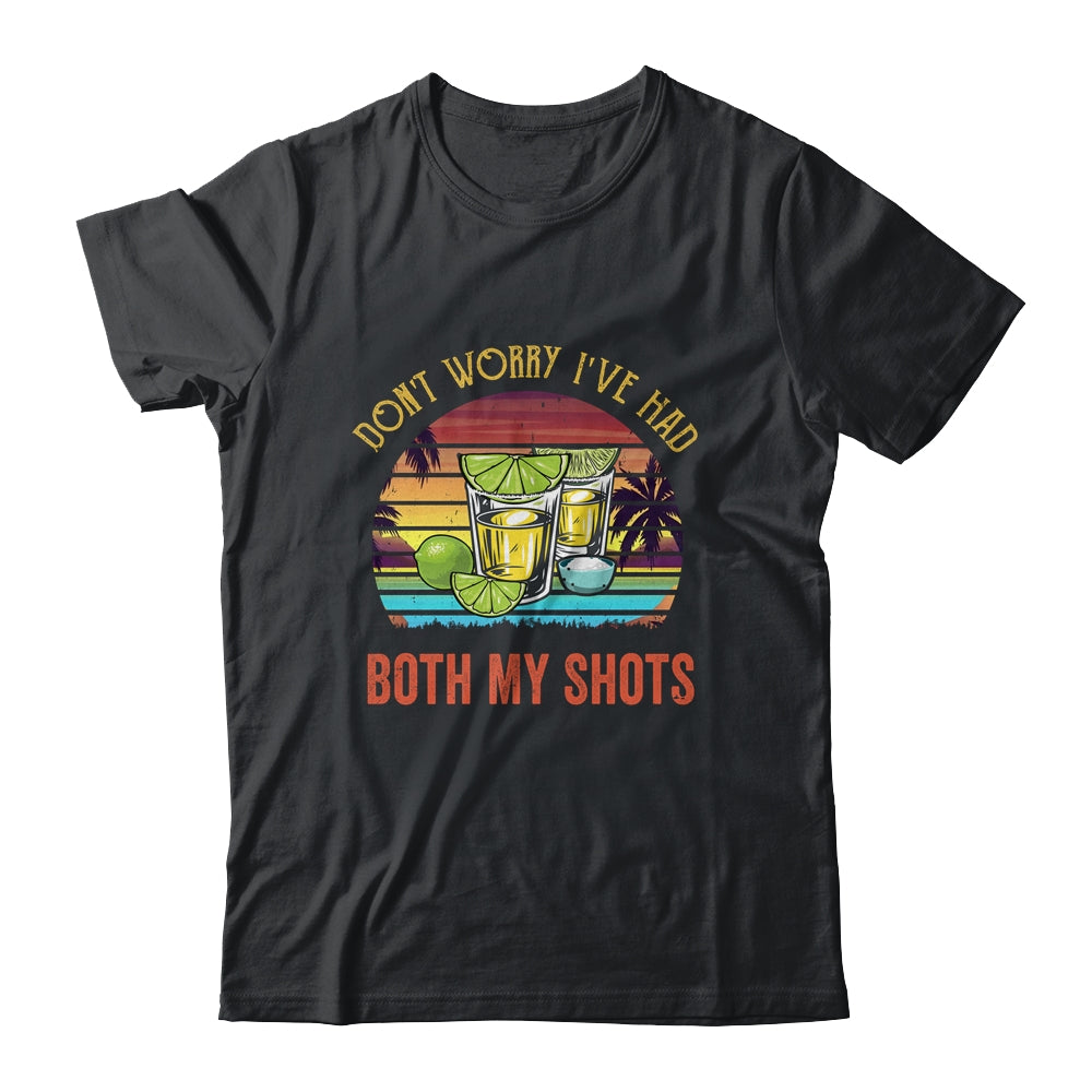 Don't Worry I've Had Both My Shots Funny Sunset Vintage T-Shirt & Tank Top | Teecentury.com