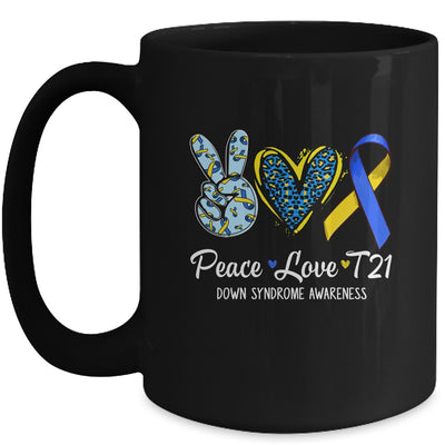 Down Syndrome Awareness Peace Love T21 WDSD Women Girls Mug | teecentury