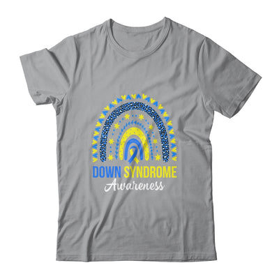 Down Syndrome Awareness Rainbow Yellow Blue Ribbon Shirt & Hoodie | teecentury