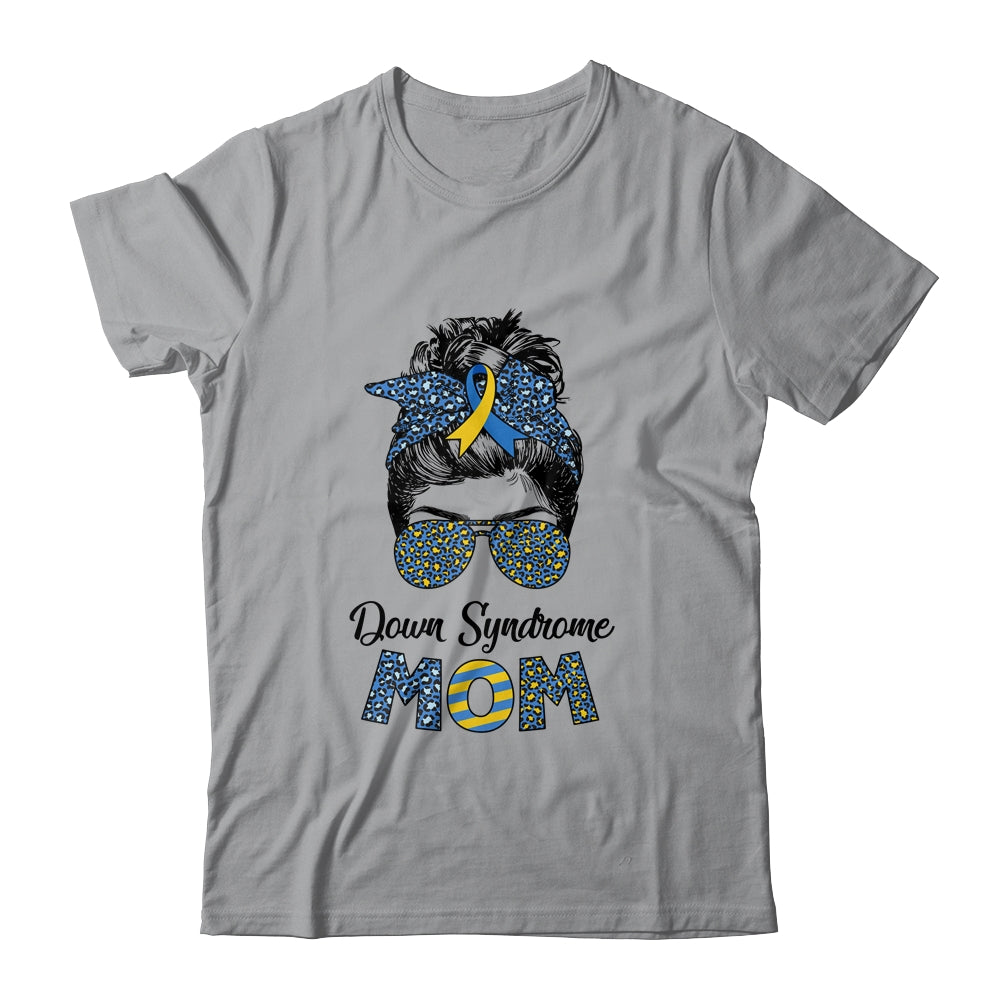 Down Syndrome Mom Awareness Mom Messy Bun Hair T-Shirt & Hoodie | Teecentury.com