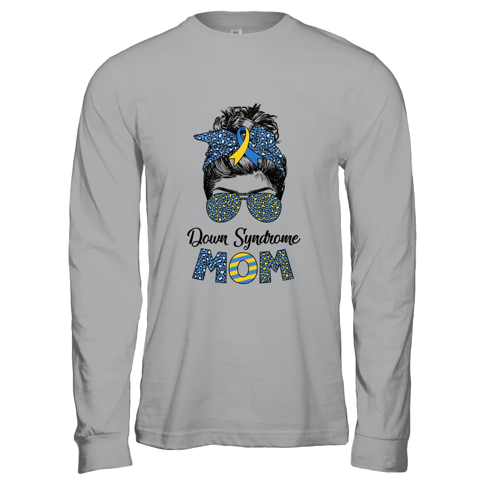 Down Syndrome Mom Awareness Mom Messy Bun Hair T-Shirt & Hoodie | Teecentury.com