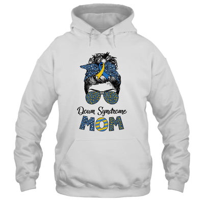 Down Syndrome Mom Awareness Mom Messy Bun Hair T-Shirt & Hoodie | Teecentury.com