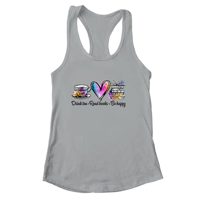 Drink Tea Reading Book Lovers Library Librarian Shirt & Tank Top | teecentury