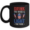 Drink the Booze and Light the Fuse 4th July Beer Fireworks Mug Coffee Mug | Teecentury.com