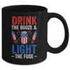 Drink the Booze and Light the Fuse 4th July Beer Fireworks Mug Coffee Mug | Teecentury.com