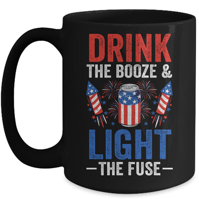 Drink the Booze and Light the Fuse 4th July Beer Fireworks Mug Coffee Mug | Teecentury.com