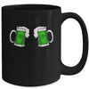 Drinking Green Beer Boobs Shamrock Irish Patricks Day Women Mug | teecentury