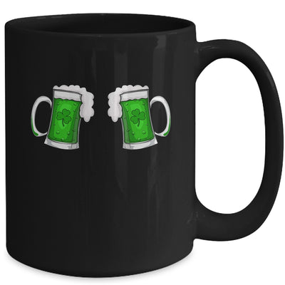 Drinking Green Beer Boobs Shamrock Irish Patricks Day Women Mug | teecentury